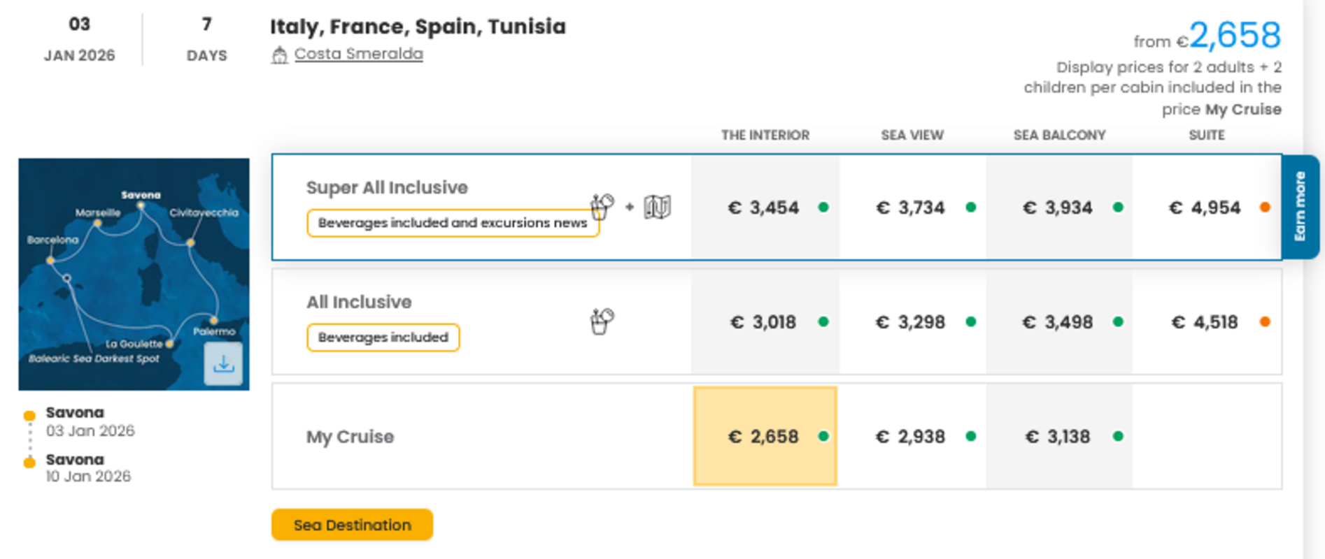 COSTA - INDIVIDUALNE PONUDBE ZA DRUŽINE
