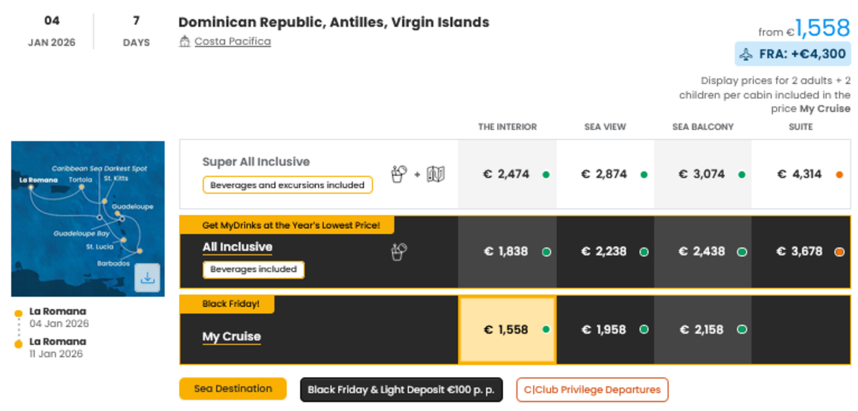 COSTA - INDIVIDUALNE PONUDBE ZA DRUŽINE