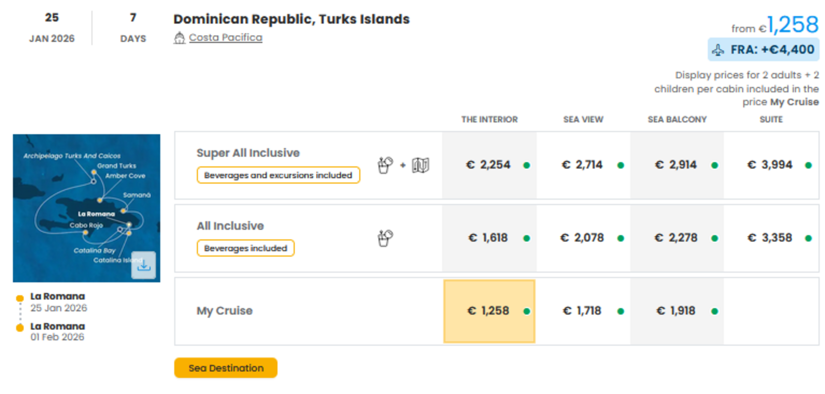 COSTA - INDIVIDUALNE PONUDBE ZA DRUŽINE