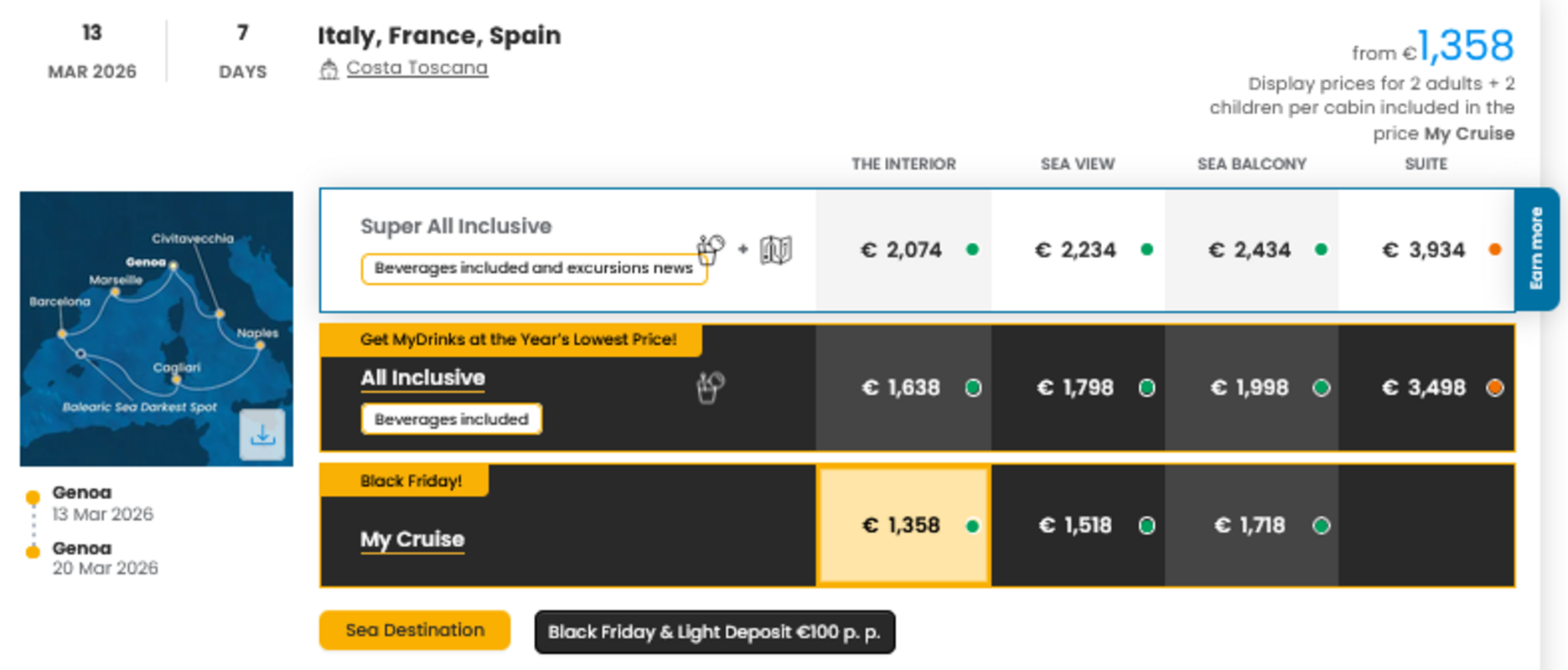 COSTA - INDIVIDUALNE PONUDBE ZA DRUŽINE