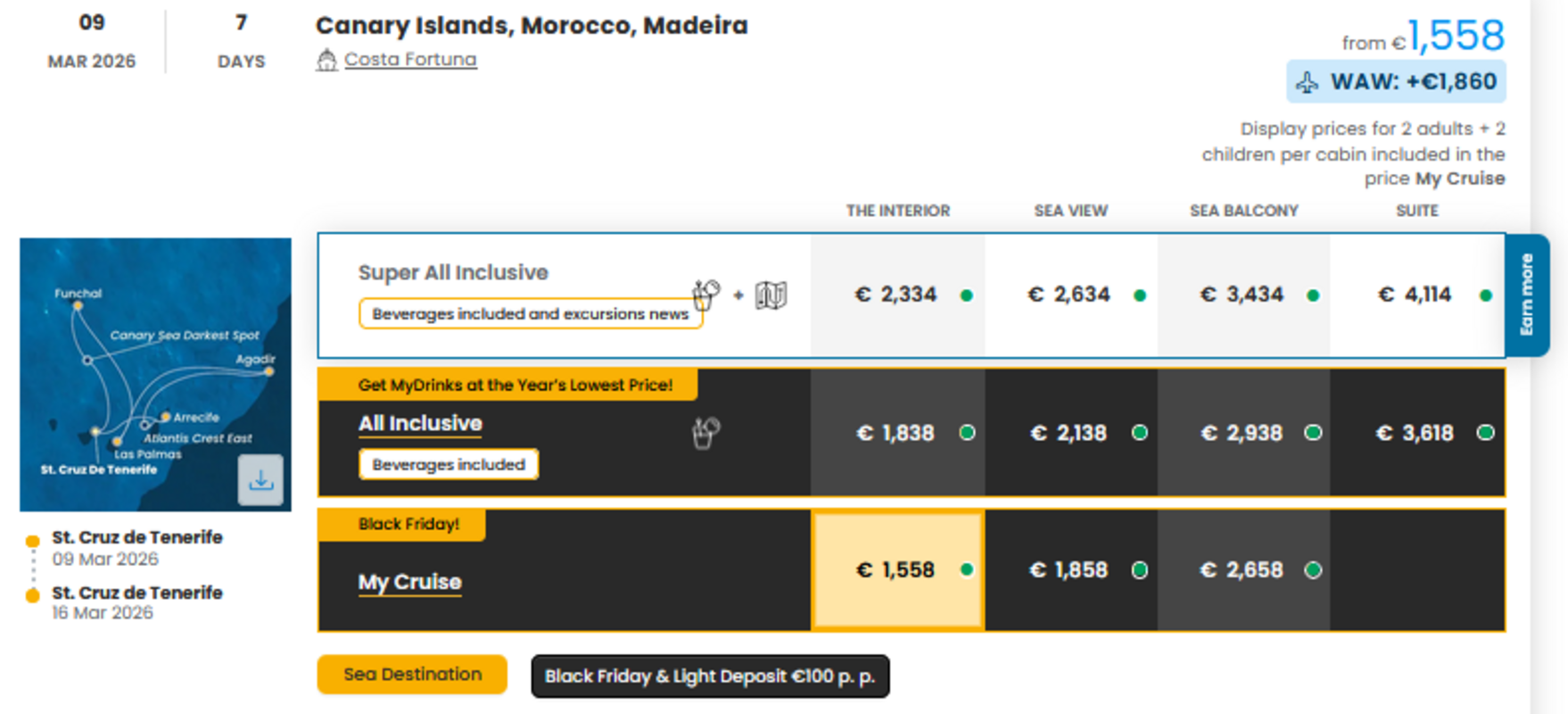 COSTA - INDIVIDUALNE PONUDBE ZA DRUŽINE