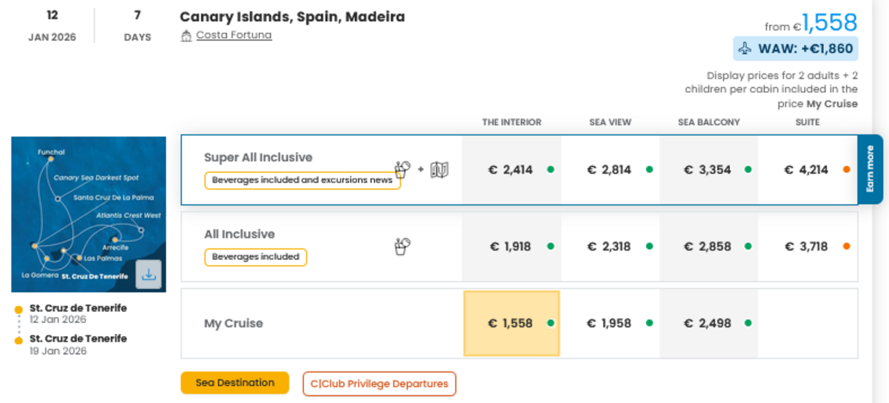 COSTA - INDIVIDUALNE PONUDBE ZA DRUŽINE