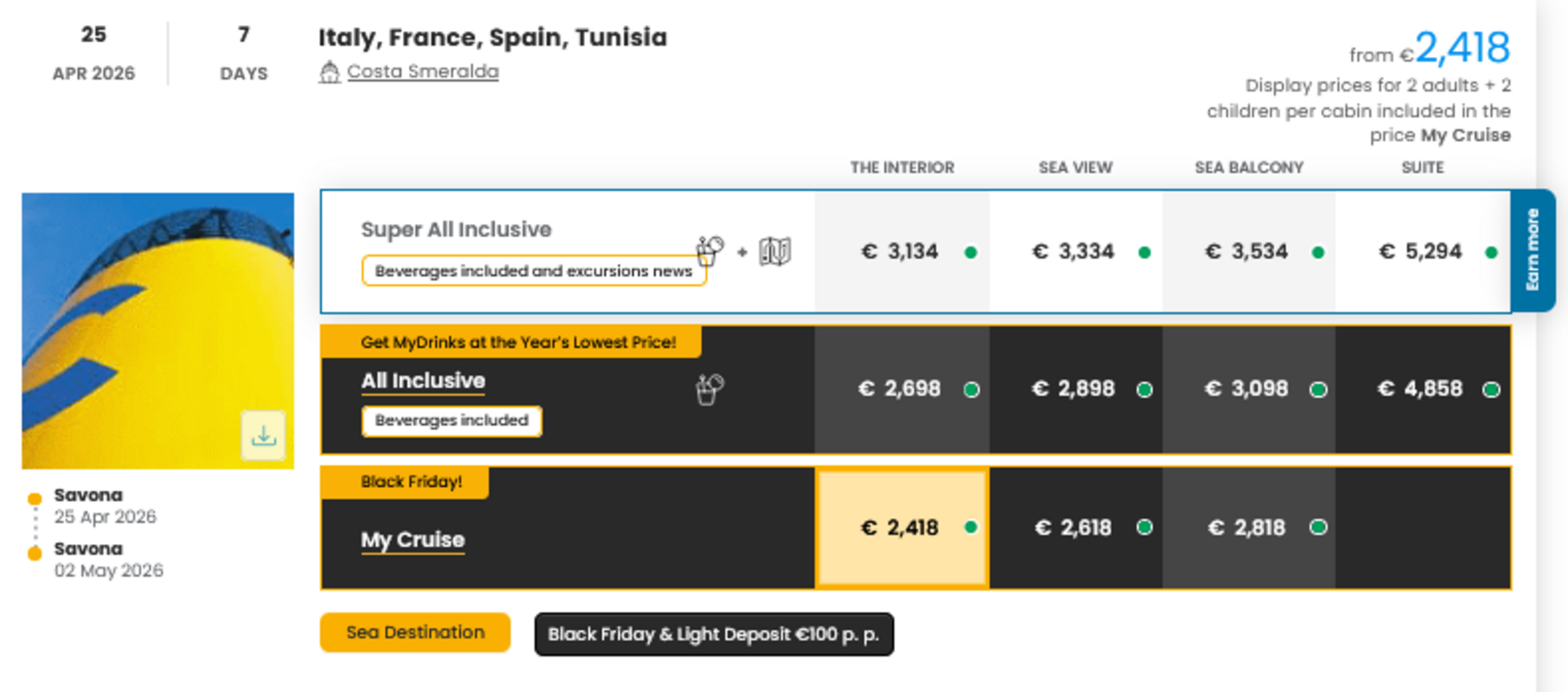 COSTA - INDIVIDUALNE PONUDBE ZA DRUŽINE
