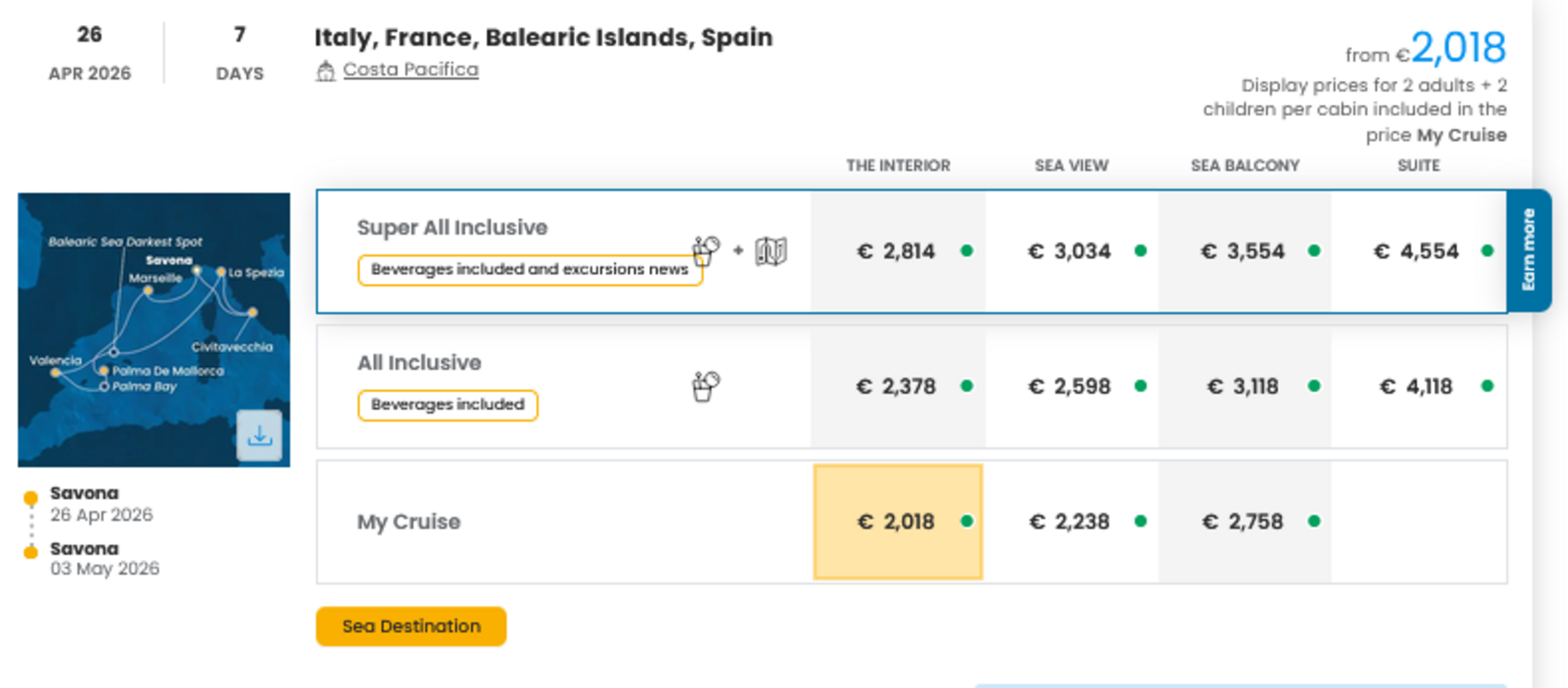 COSTA - INDIVIDUALNE PONUDBE ZA DRUŽINE