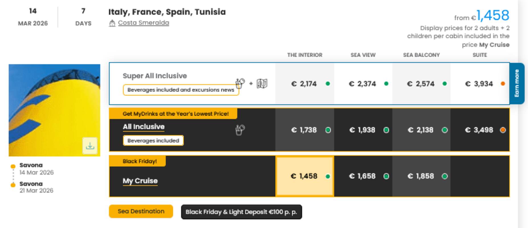 COSTA - INDIVIDUALNE PONUDBE ZA DRUŽINE