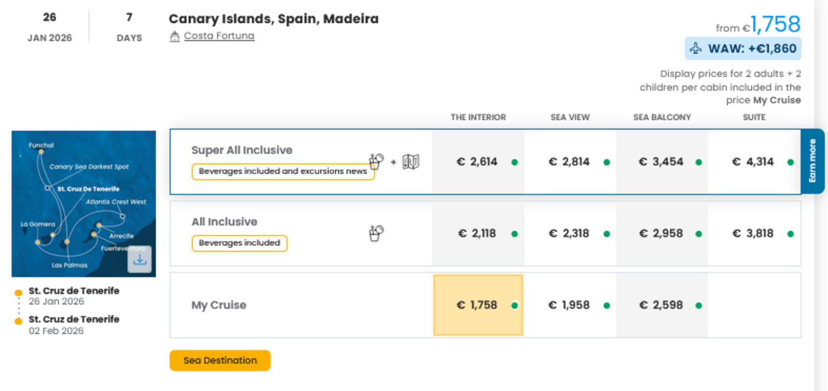 COSTA - INDIVIDUALNE PONUDBE ZA DRUŽINE
