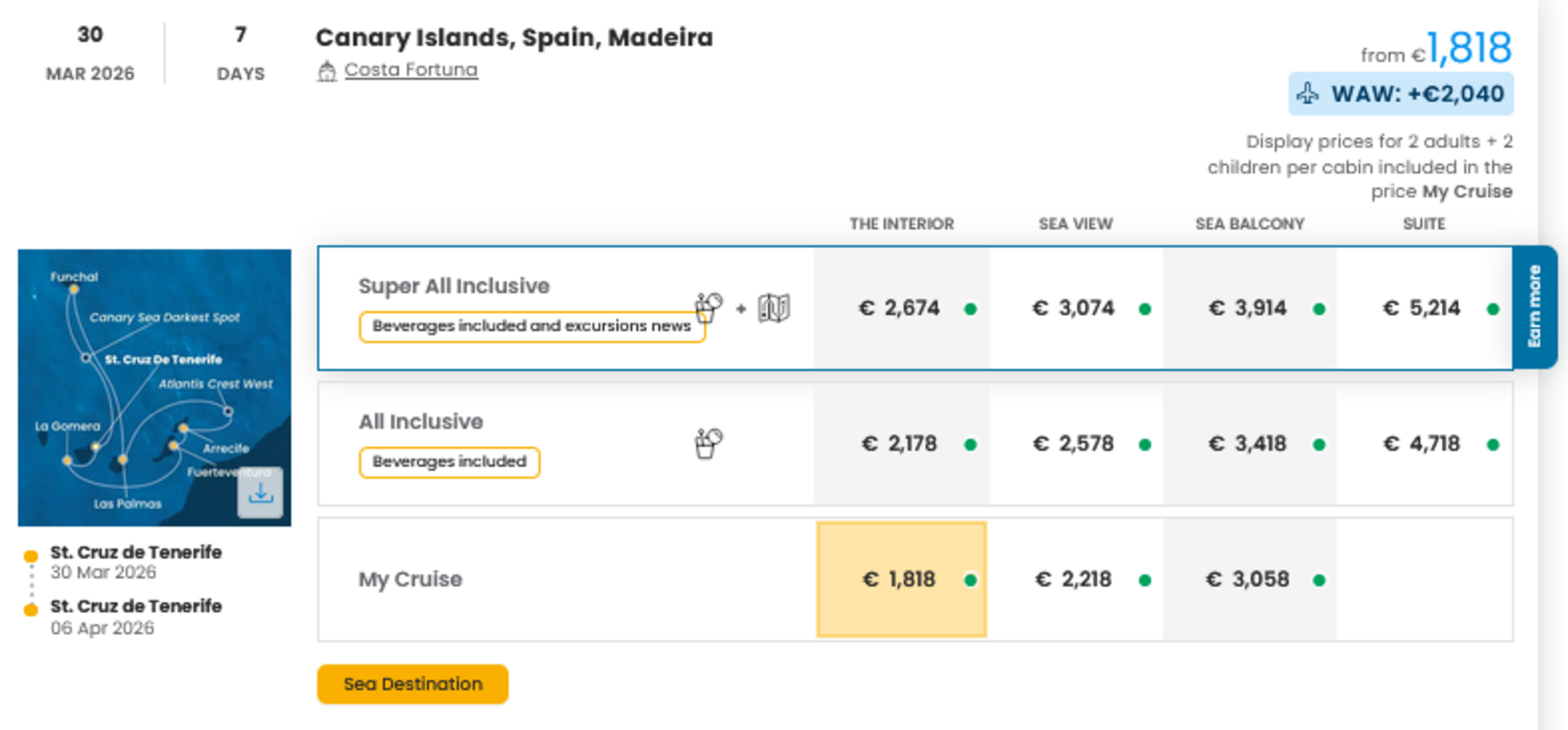 COSTA - INDIVIDUALNE PONUDBE ZA DRUŽINE