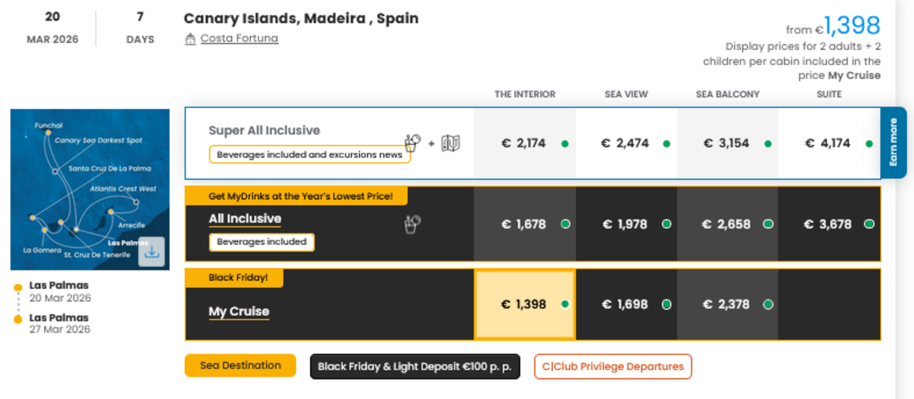 COSTA - INDIVIDUALNE PONUDBE ZA DRUŽINE