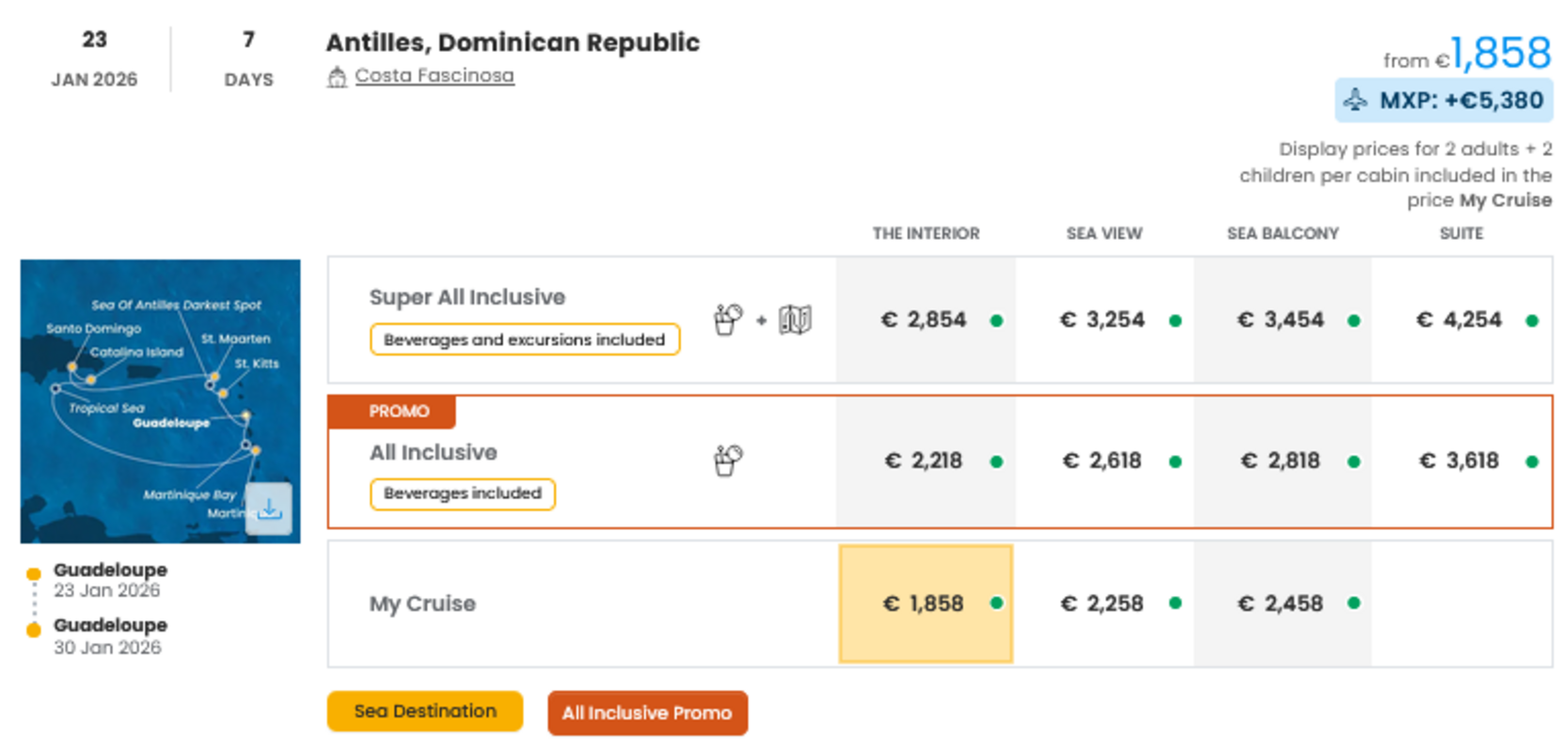 COSTA - INDIVIDUALNE PONUDBE ZA DRUŽINE