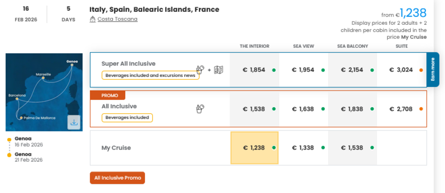 COSTA - INDIVIDUALNE PONUDBE ZA DRUŽINE