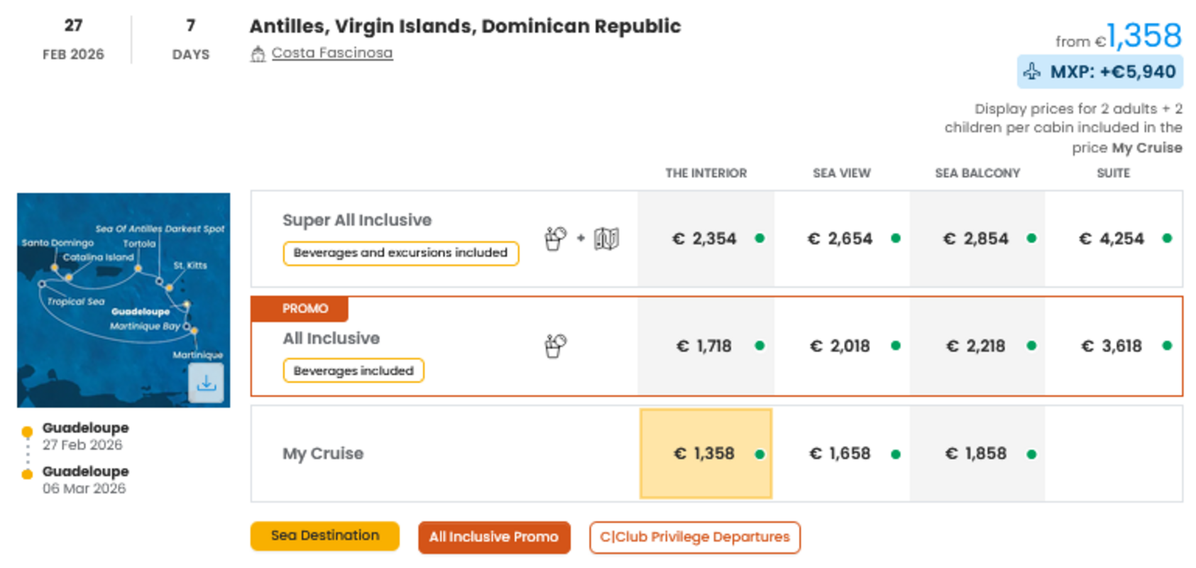 COSTA - INDIVIDUALNE PONUDBE ZA DRUŽINE