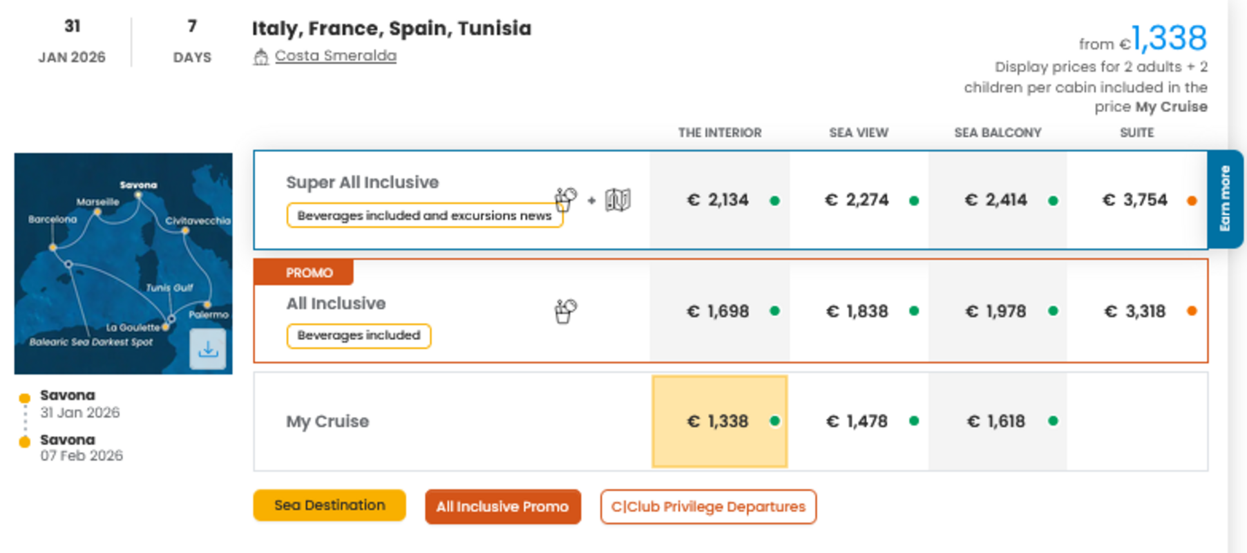 COSTA - INDIVIDUALNE PONUDBE ZA DRUŽINE