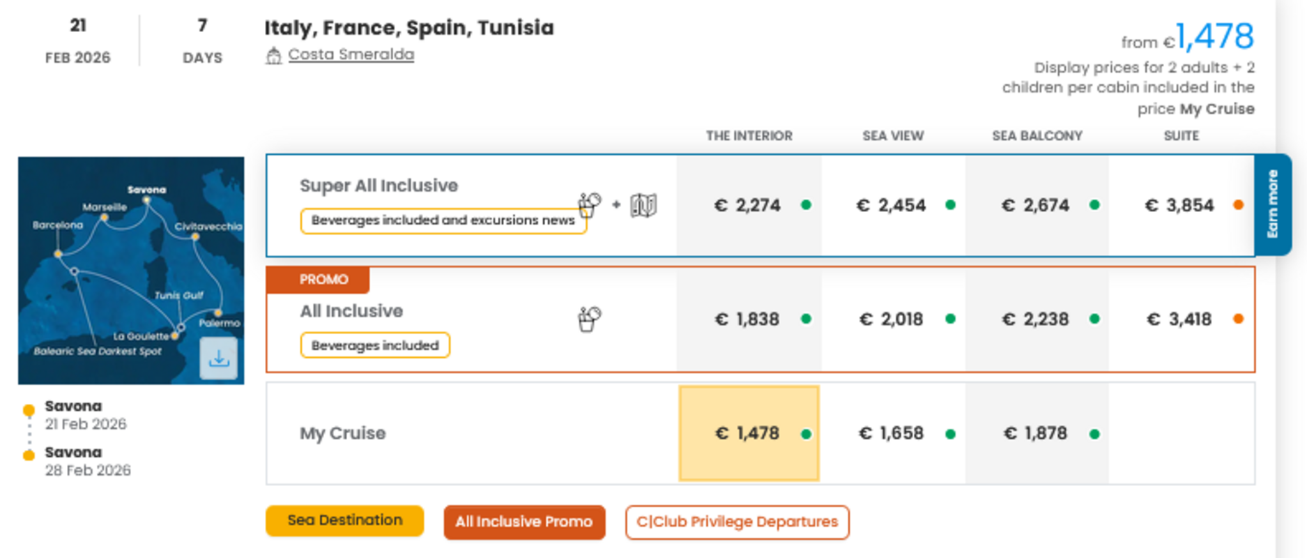 COSTA - INDIVIDUALNE PONUDBE ZA DRUŽINE