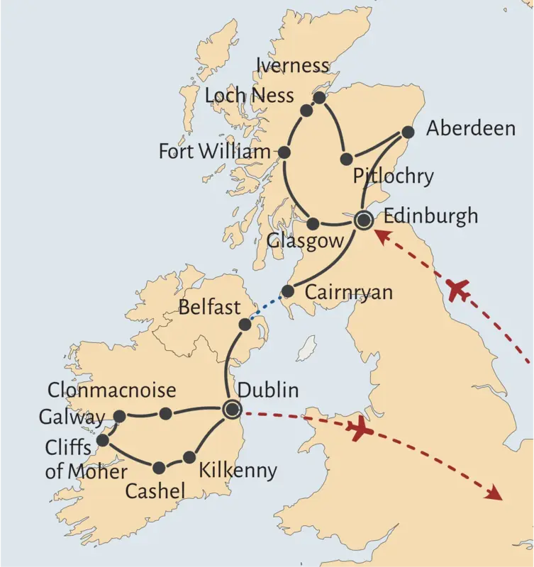 Škotska in Irska (z letalom)