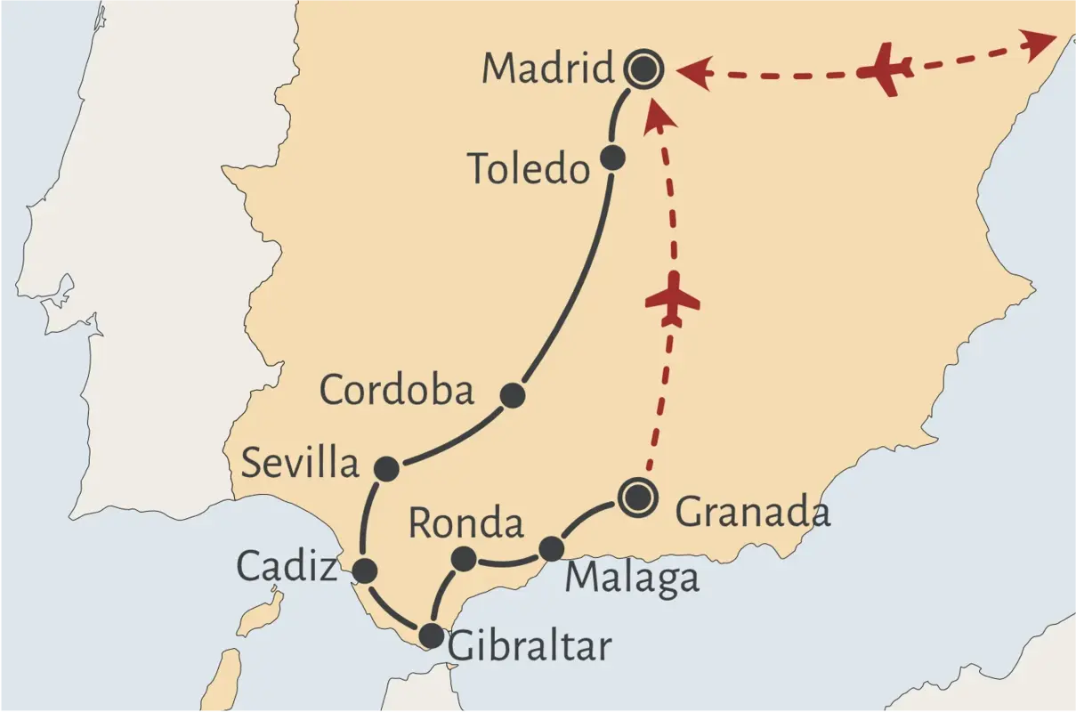 Madrid, Toledo in Andaluzija