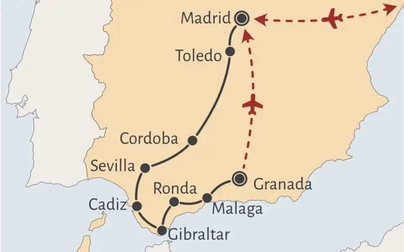 Madrid, Toledo in Andaluzija